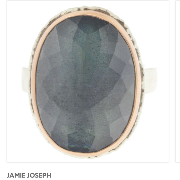 Jamie joseph moss aquamarine oval yellow gold ruffled ring - Picture 4 of 9